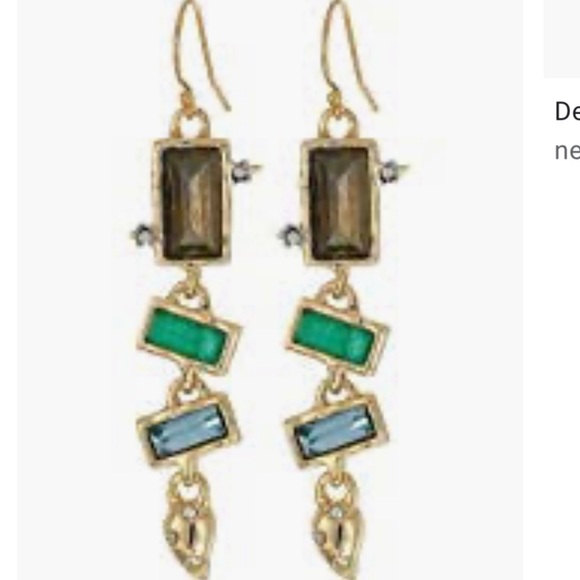 Alexis Bittar Molten Metal Multi Gemstone Malachite Dangling Earrings - Picture 8 of 15